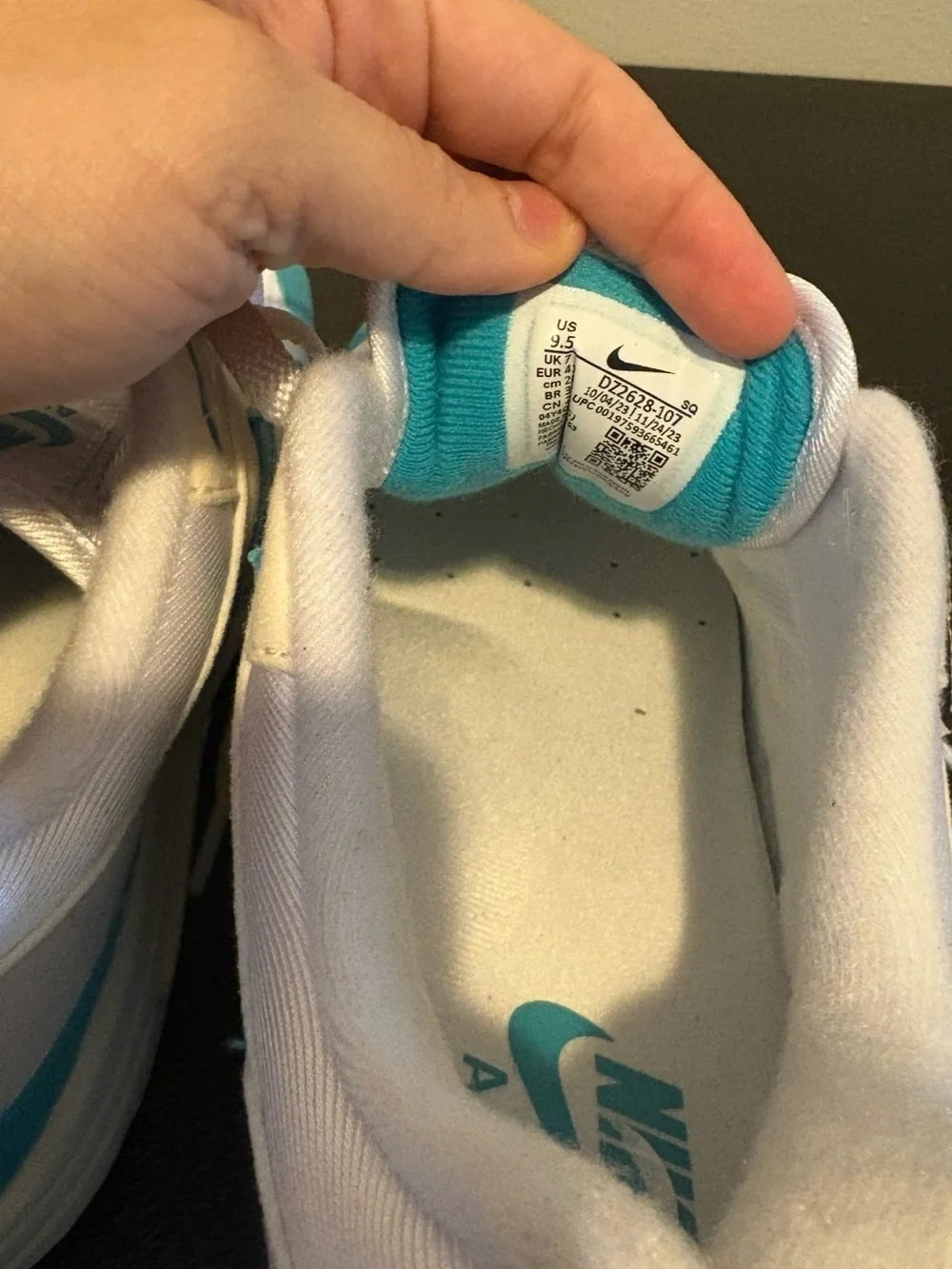 Nike Air Max 1 Aquatone Teal White Women’s 9.5 New With Tags